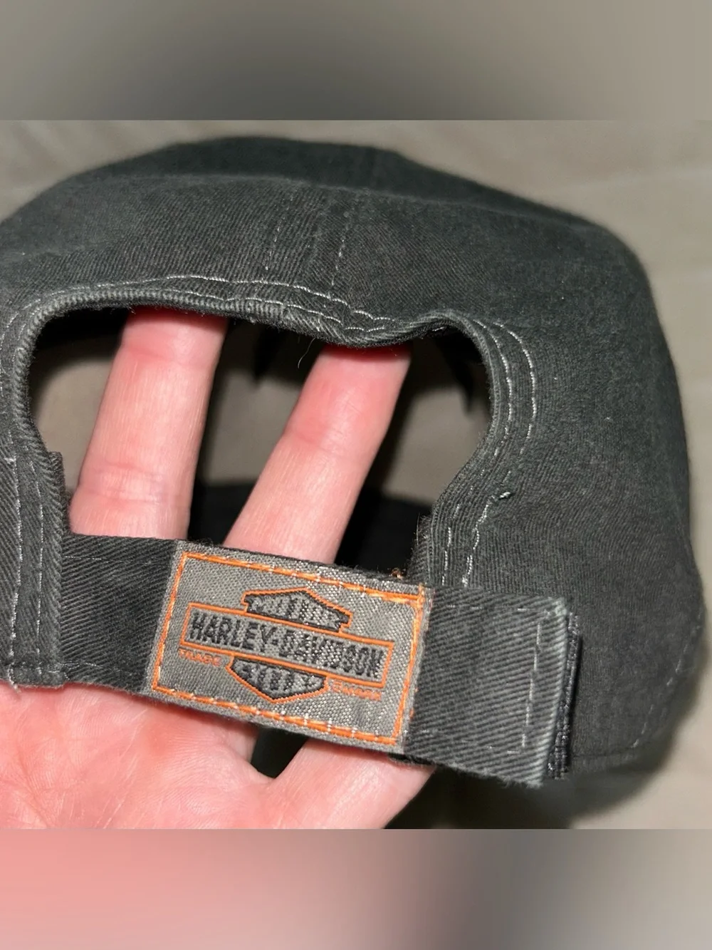 Harley Davidson Motorcycles Gray Adjustable Hat Cap New Without Tag